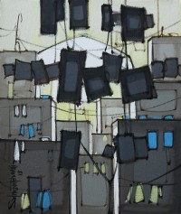Salman Farooqi, 10 x 12 Inch, Acrylic on Canvas, Cityscape Painting-AC-SF-174